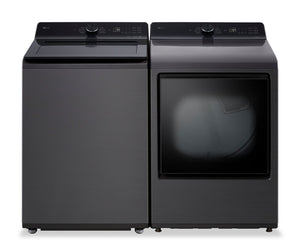 LG 5.8 Cu. Ft. Smart Top-Load Washer with EasyUnload™ and 7.3 Cu. Ft. Electric Dryer with AI Sensing