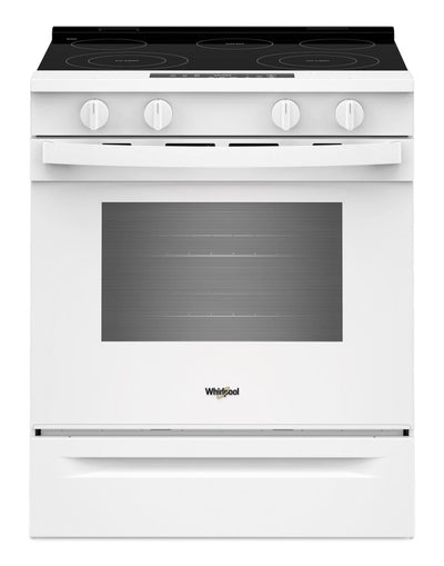 Whirlpool 30" 5.3 Cu. Ft. Electric Smart Range with No Preheat Mode – White - YWSES3330TW | Cuisinière intelligente électrique Whirlpool de 5,3 pi3 et de 30 po avec mode sans préchauffage - blanche - YWSES3330TW