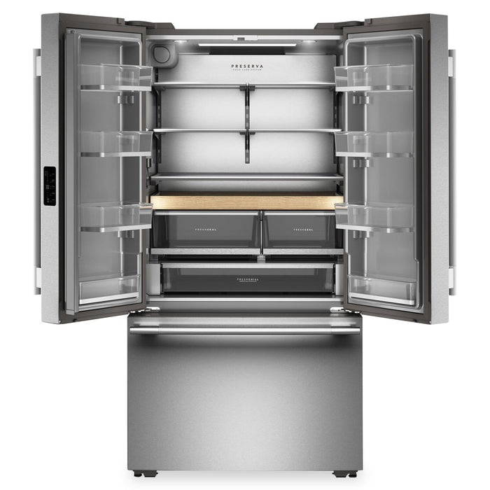 KitchenAid 36\" 24 Cu. Ft. Counter-Depth French Door Refrigerator - PrintShield Stainless - KRFC236SPS