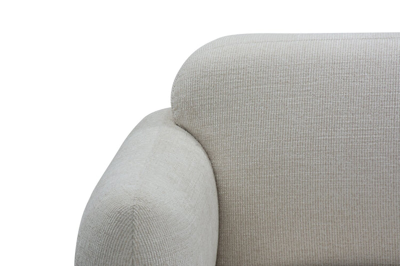 Sadie 78.7\" Fabric Sofa with Rubberwood Legs – Beige 