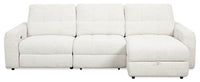 Scott Living Elevate Modular 3-Piece Right-Facing Chenille Fabric Power Reclining and Sliding Sectional - Beige 