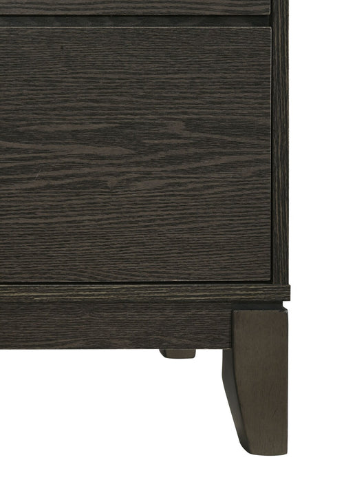 Sable Bedside 2-Drawer Nightstand, 24\"W x 24\"H - Dark Grey