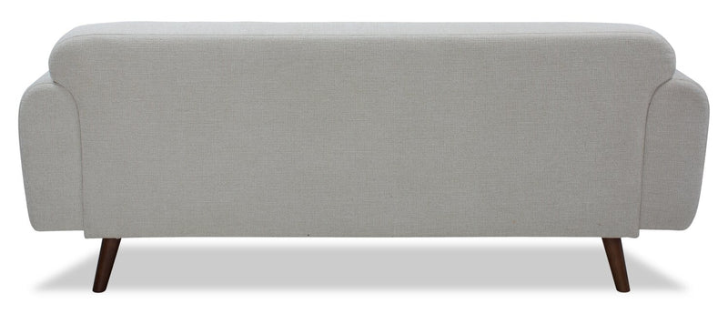 Sadie 78.7\" Fabric Sofa with Rubberwood Legs – Beige 