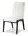 Alma Dining Chair with Boucle Fabric - Charcoal Black & White