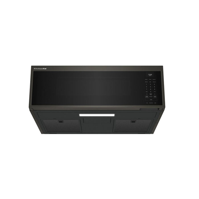 KitchenAid 1.1 Cu. Ft. Smart Low-Profile Over-the-Range Microwave - Black Ore - YKMML550RBE