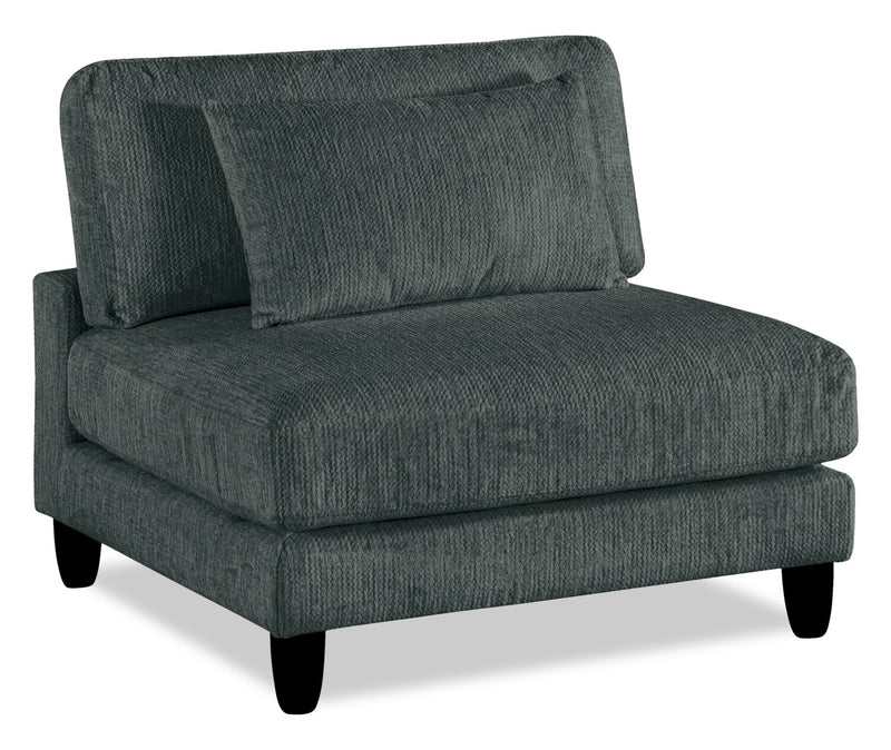 Lounge Modular 40\" Chenille Fabric Armless Chair - Grey