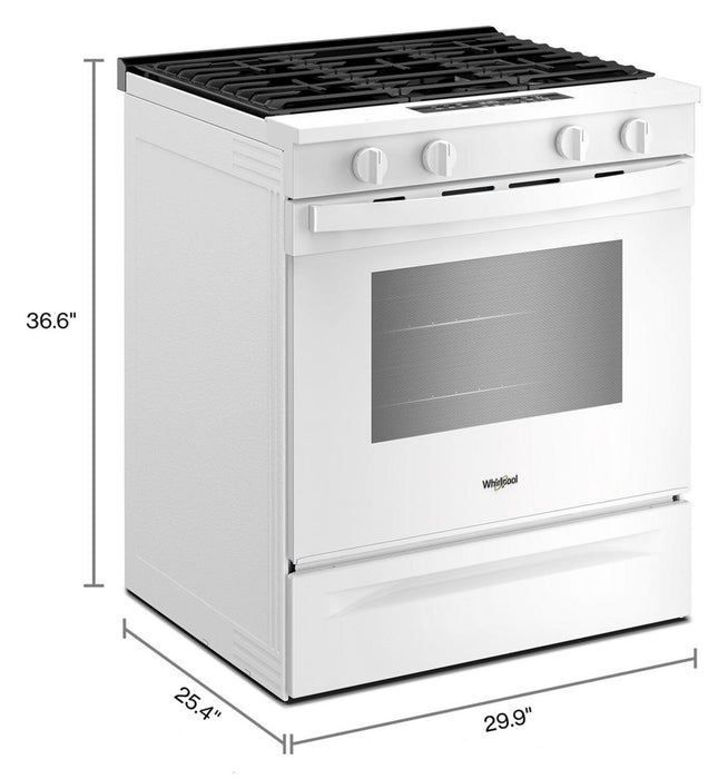 Whirlpool 30\" 5 Cu. Ft. Smart Gas Range - White - WSGS3330TW