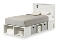 Everley Twin Storage Bed - White 