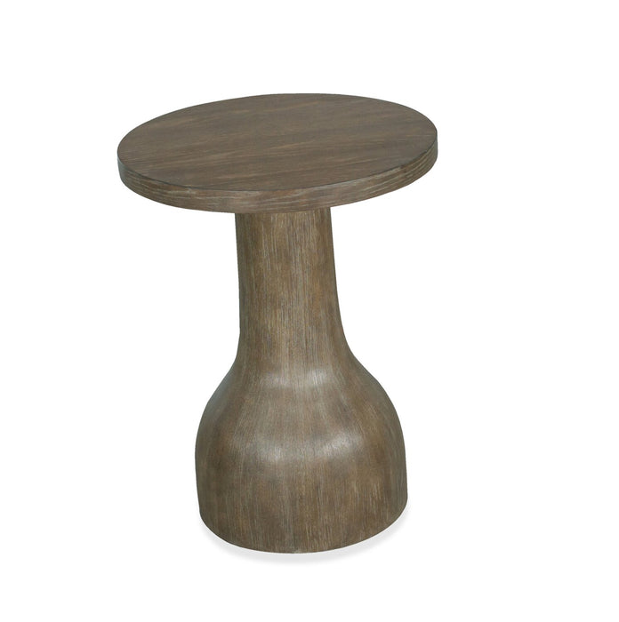 Eldon 20” Modern Round Solid Wood End Table - Porpoise