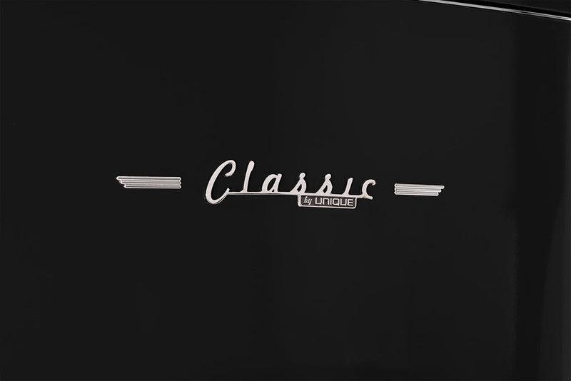 Unique Classic Retro 28\" 17 Cu Ft. Bottom Mount Refrigerator - Black - UNQ-455L B AC