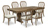 Clara 7pc Dining Set with Table & 6 Chairs, 68-86