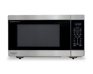 Sharp 2.2 Cu. Ft. Carousel® Countertop Microwave with Inverter Technology - Stainless Steel - SMC2264KSC