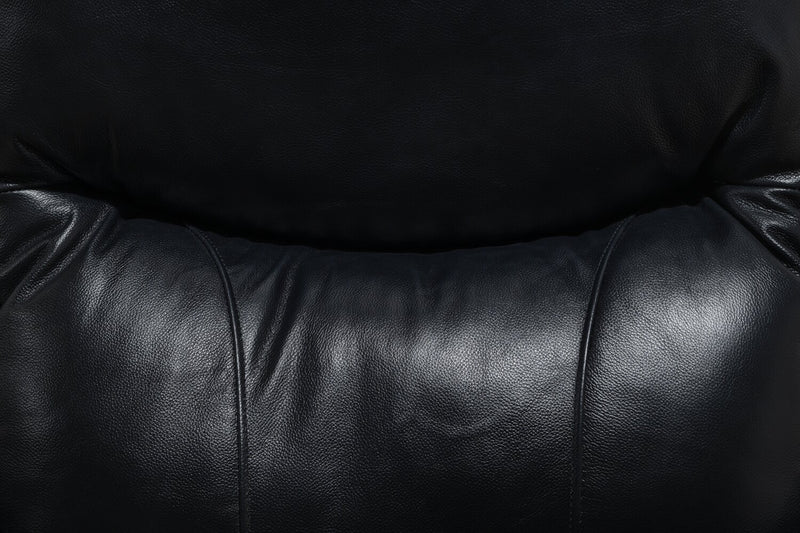 Elli 32\" Faux Leather Swivel Glider Reclining Chair – Black