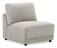 Voyage Modular Fabric Armless Chair with Removable Back Cushions – Beige 