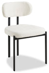 Rio Dining Chair with Polyester Fabric, Metal - Taupe