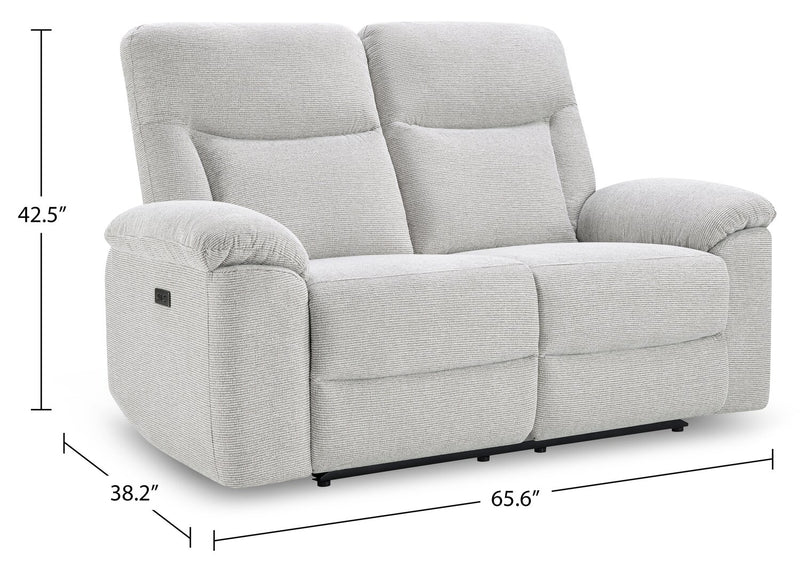 Spencer 65.6\" Chenille Fabric Manual Reclining Loveseat - Grey
