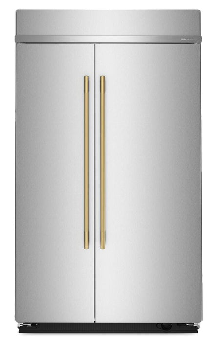 Kitchenaid 48\" 29.4 Cu. Ft. Built-In Side-by-Side Refrigerator – Stainless Steel - KBSN748SPS