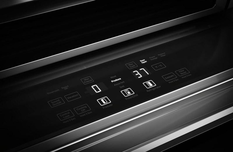 Kitchenaid 48\" 29.4 Cu. Ft. Built-In Side-by-Side Refrigerator – Black Ore - KBSN748SBE