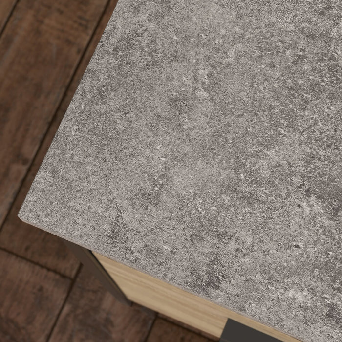 Bradley 55.91\" L-Shaped Office Desk with Cabinet – Prime Oak