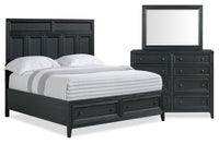 Casa 5-Piece Queen Bedroom Set - Black 