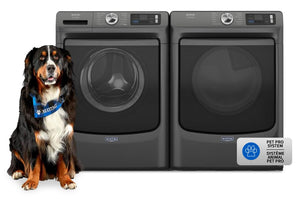 Maytag 5.8 Cu. Ft. Pet Pro Smart Front-Load Washer and 7.4 Cu. Ft. Electric Dryer - Volcano Black