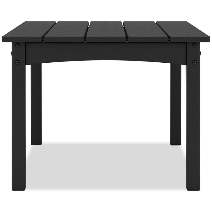 Lake Outdoor Patio Coffee Table - High Density Plastic, Weather Resistant – Black