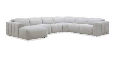 Presidio 6-Piece Left-Facing Power Reclining Sectional – Powder | Sofa sectionnel de gauche à inclinaison électrique Presidio 6 pièces - poudre
