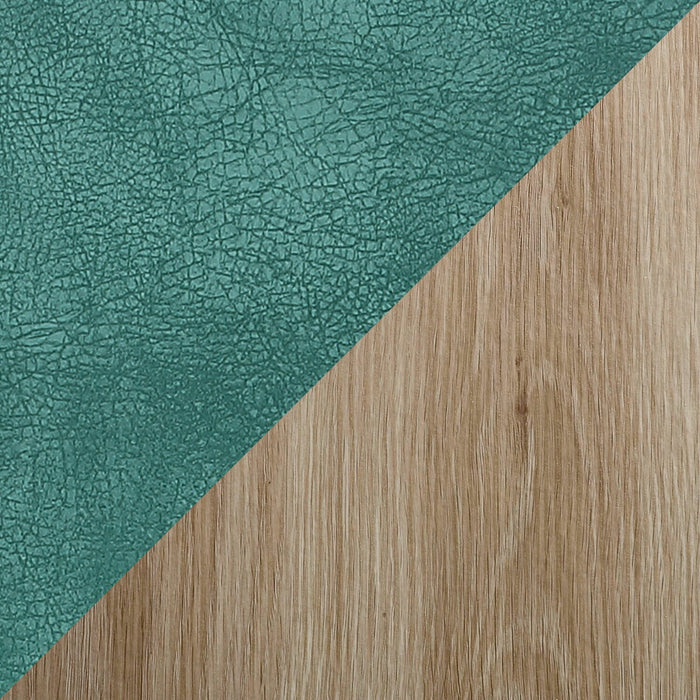 Joss 7pc Dining Set with Table & 6 Bay Chairs, 63-86.5\"W Butterfly Extension, Metal – Aqua