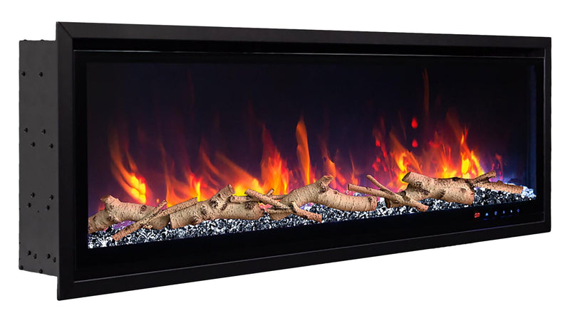 Ceres 55\" Pro Series Black Diamond Electric Fireplace – Black 