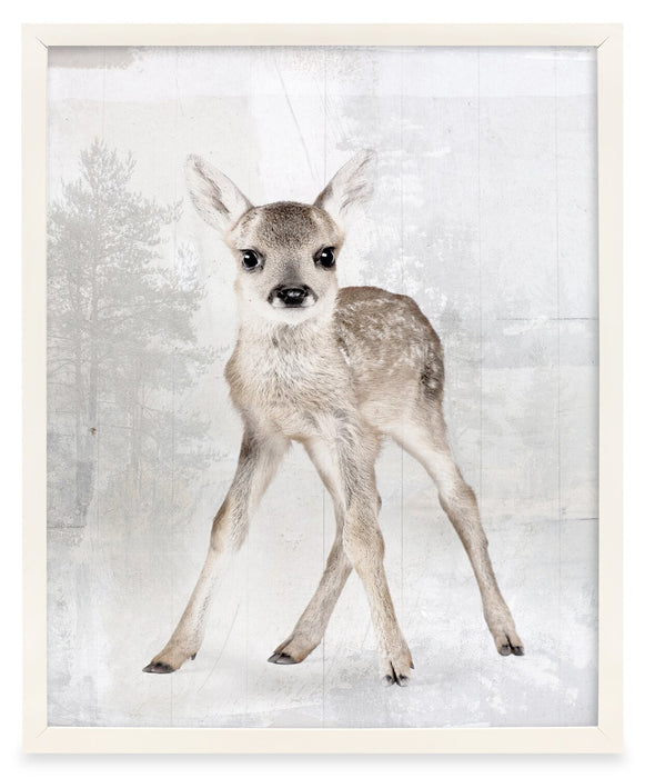 Baby Dear Framed Artwork with Linen Finish - 17\" x 21\"