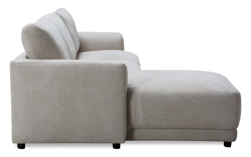 Voyage Modular 3-Piece Left-Facing Fabric Sectional with Removable Back Cushions – Taupe