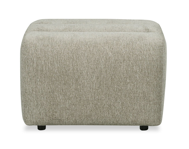 Cove 27\" Chenille Fabric Ottoman – Olive