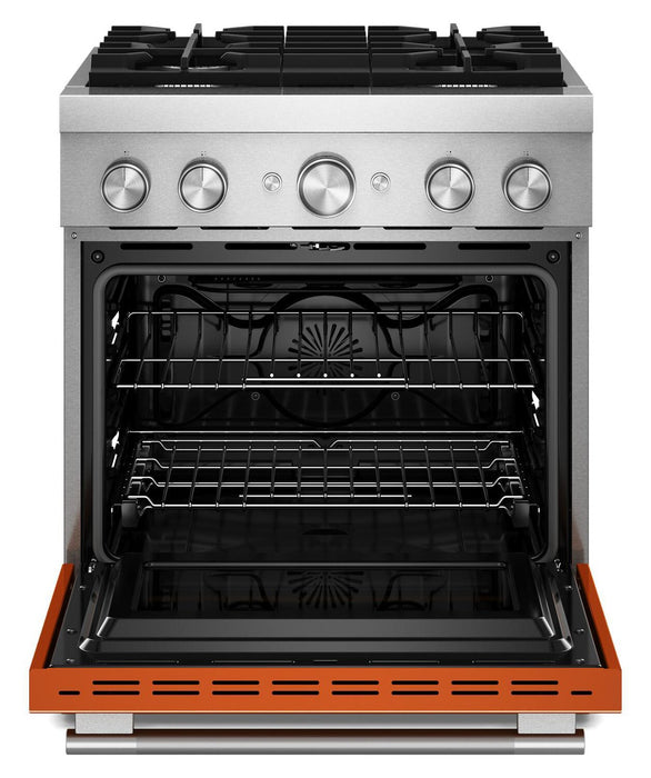 KitchenAid 4.1 Cu. Ft. Dual Fuel Range with No Preheat Air Fry Mode – Scorched Orange - KFDS930SSC
