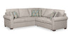 Scott Living Haven 3-Piece Right-Facing Chenille Fabric Sleeper Sectional - Grey