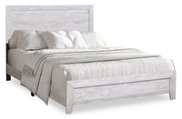 Arbor Panel Bed, Driftwood White - Full Size 