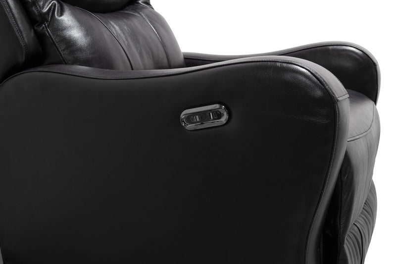 Ellis 32\" Faux Leather Glider Power Reclining Chair – Black