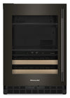 KitchenAid 24\" Beverage Centre with Wood-Front Racks – Black Ore - KUBL524SBE