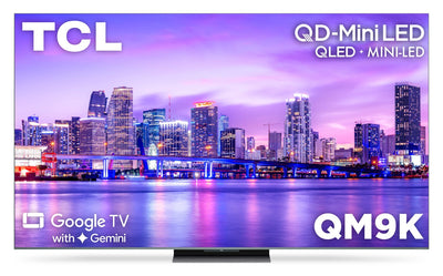 TCL 65" QM9K QLED QD Mini-LED 4K UHD Smart Google TV (65QM9K) | Téléviseur intelligent QLED Mini DEL QD TCL QM9K UHD 4K de 65 po avec Google TV (65QM9K)