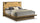 ["Silas Platform Bed with Headboard & Frame, LED, Rustic Brown - Full Size"]