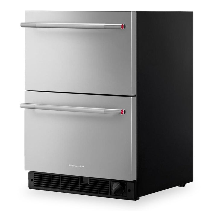 KitchenAid 24\" 5.7 Cu. Ft. Undercounter Double-Drawer Refrigerator/Freezer – Stainless Steel - KUCT524SSB