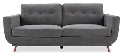 Cosmo 80" Fabric Sofa with Tufted Back Cushions - Charcoal | Sofa Cosmo de 80 po en tissu avec coussins de dossier capitonnés - anthracite