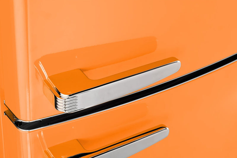 Unique Classic Retro 28\" 17 Cu Ft. Bottom Mount Refrigerator - Orange - UNQ-455L O AC