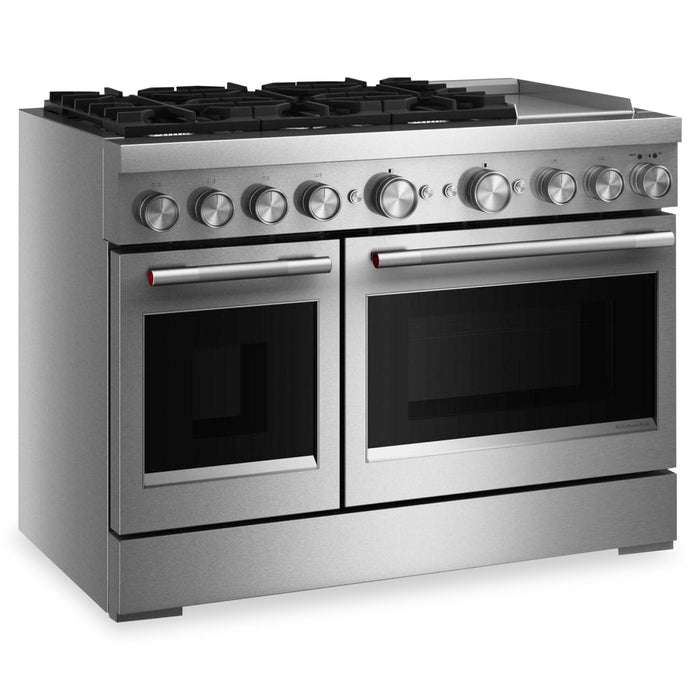 KitchenAid 6.3 Cu. Ft. 6 Burner Dual Fuel Range with Griddle – Stainless Steel - KFDD948SSS