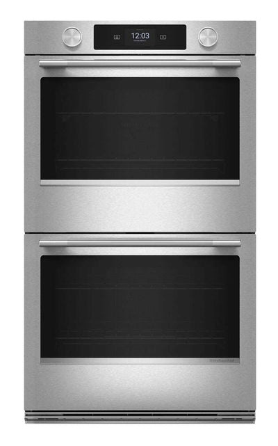 KitchenAid 30" Smart Electric Double Wall Oven - PrintShield™ Stainless Steel - KOED730SPS	 | Four mural intelligent électrique KitchenAid de 30 po - acier inoxydable PrintShieldMC - KOED730SPS