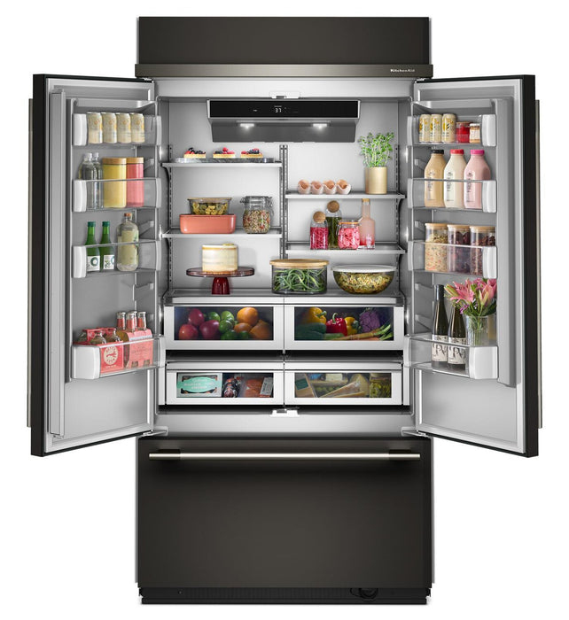 KitchenAid 24.2 Cu. Ft. 42\" French Door Bottom Mount Refrigerator – Black Ore - KBFN542SBE