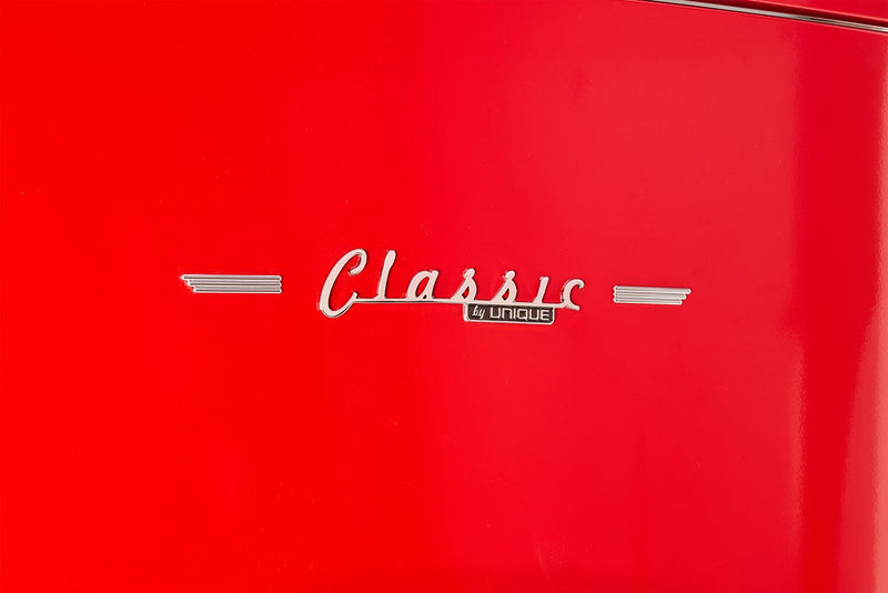 Unique Classic Retro 28\" 17 Cu Ft. Bottom Mount Refrigerator - Red - UNQ-455L R AC