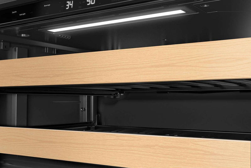 KitchenAid 24\" Beverage Centre with Wood-Front Racks – Black Ore - KUBL524SBE