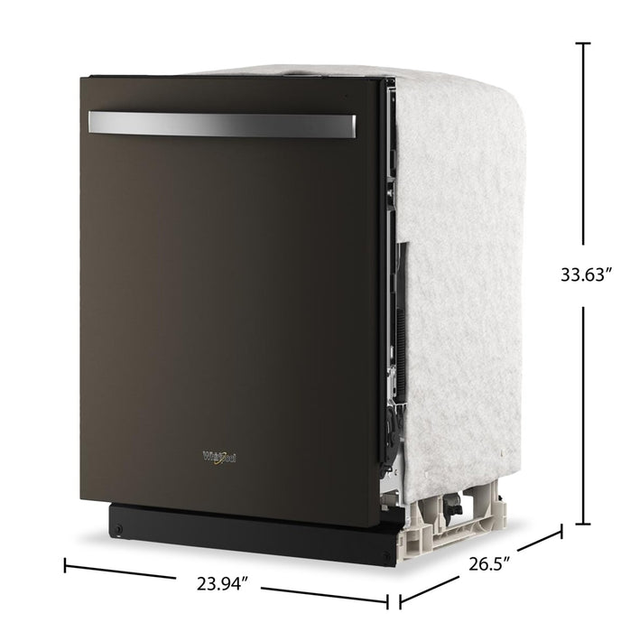 Whirlpool 24\" 47 dBA Built-In Dishwasher - Fingerprint Resistant Black Stainless Steel - WDTS8024SV