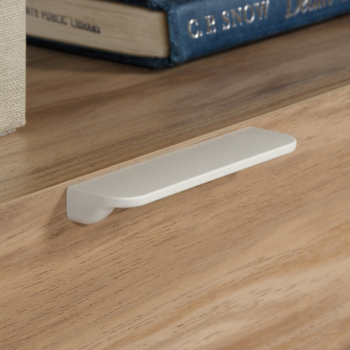 Harrison 65.35\" L-shaped Desk with Two Drawers – Kiln Acacia 