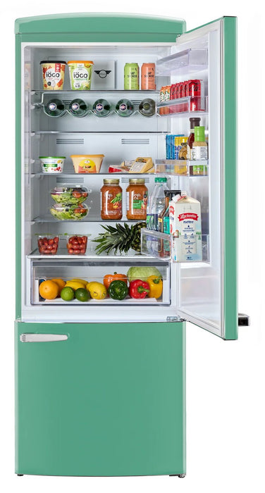 Unique Classic Retro 28\" 17 Cu Ft. Bottom Mount Refrigerator - Turquoise - UNQ-455L T AC